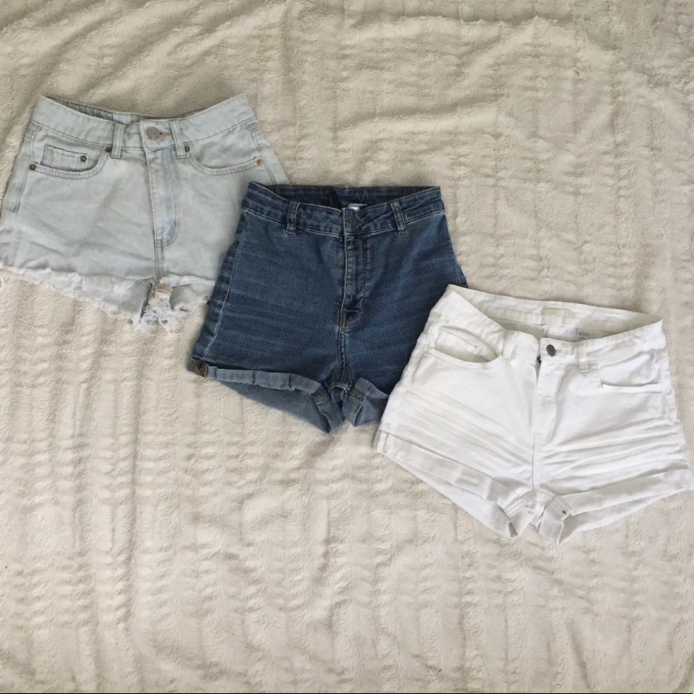 High waisted H&M jean shorts bundle